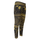 Ethnic Thai Elephant Pattern Print Men's Compression Pants