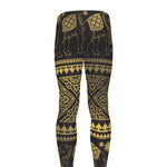 Ethnic Thai Elephant Pattern Print Men's leggings
