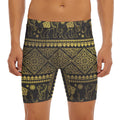 Ethnic Thai Elephant Pattern Print Men's Long Boxer Briefs