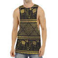 Ethnic Thai Elephant Pattern Print Men's Muscle Tank Top