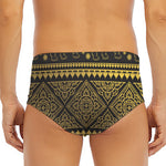 Ethnic Thai Elephant Pattern Print Men's Triangle Swim Briefs