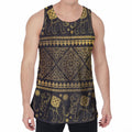 Ethnic Thai Elephant Pattern Print Men's Velvet Tank Top