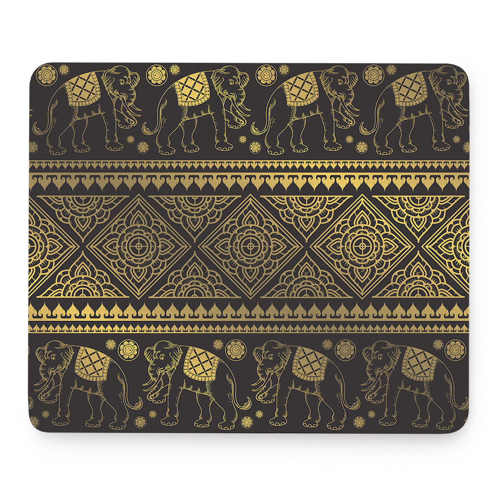Ethnic Thai Elephant Pattern Print Mouse Pad
