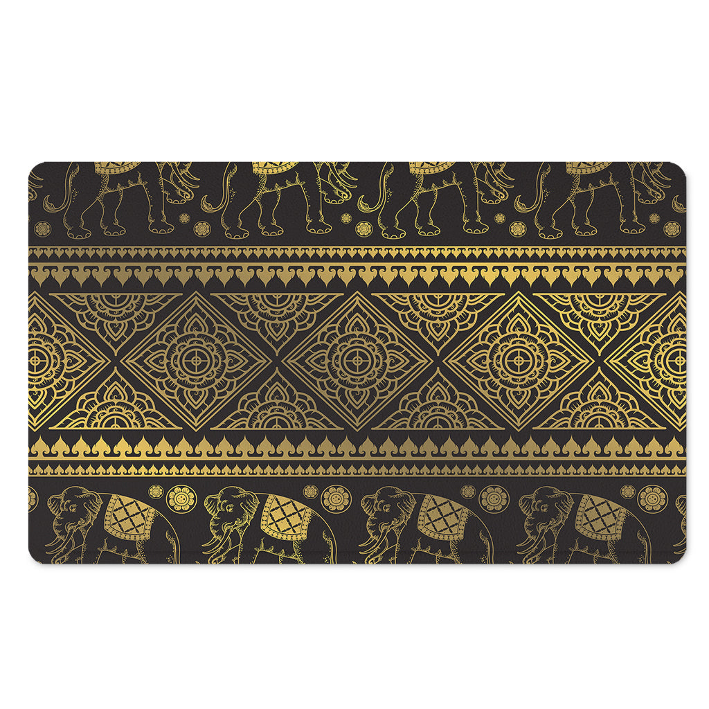 Ethnic Thai Elephant Pattern Print Polyester Doormat