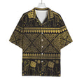 Ethnic Thai Elephant Pattern Print Rayon Hawaiian Shirt