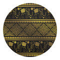 Ethnic Thai Elephant Pattern Print Round Blanket