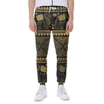 Ethnic Thai Elephant Pattern Print Scuba Joggers