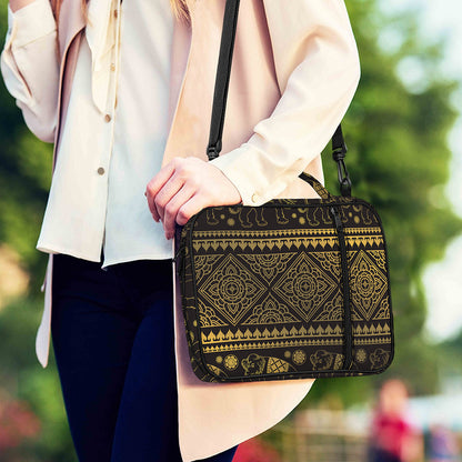 Ethnic Thai Elephant Pattern Print Shoulder Strap Bible Bag