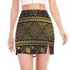 Ethnic Thai Elephant Pattern Print Side Slit Mini Skirt