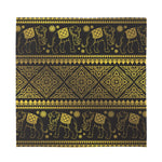 Ethnic Thai Elephant Pattern Print Silk Bandana