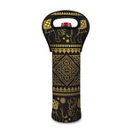 Ethnic Thai Elephant Pattern Print Single Neoprene Wine Tote