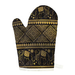 Ethnic Thai Elephant Pattern Print Single Oven Mitt