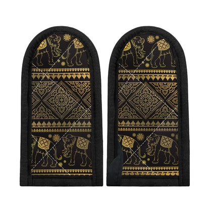 Ethnic Thai Elephant Pattern Print Skillet Handle Cover