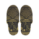 Ethnic Thai Elephant Pattern Print Slippers