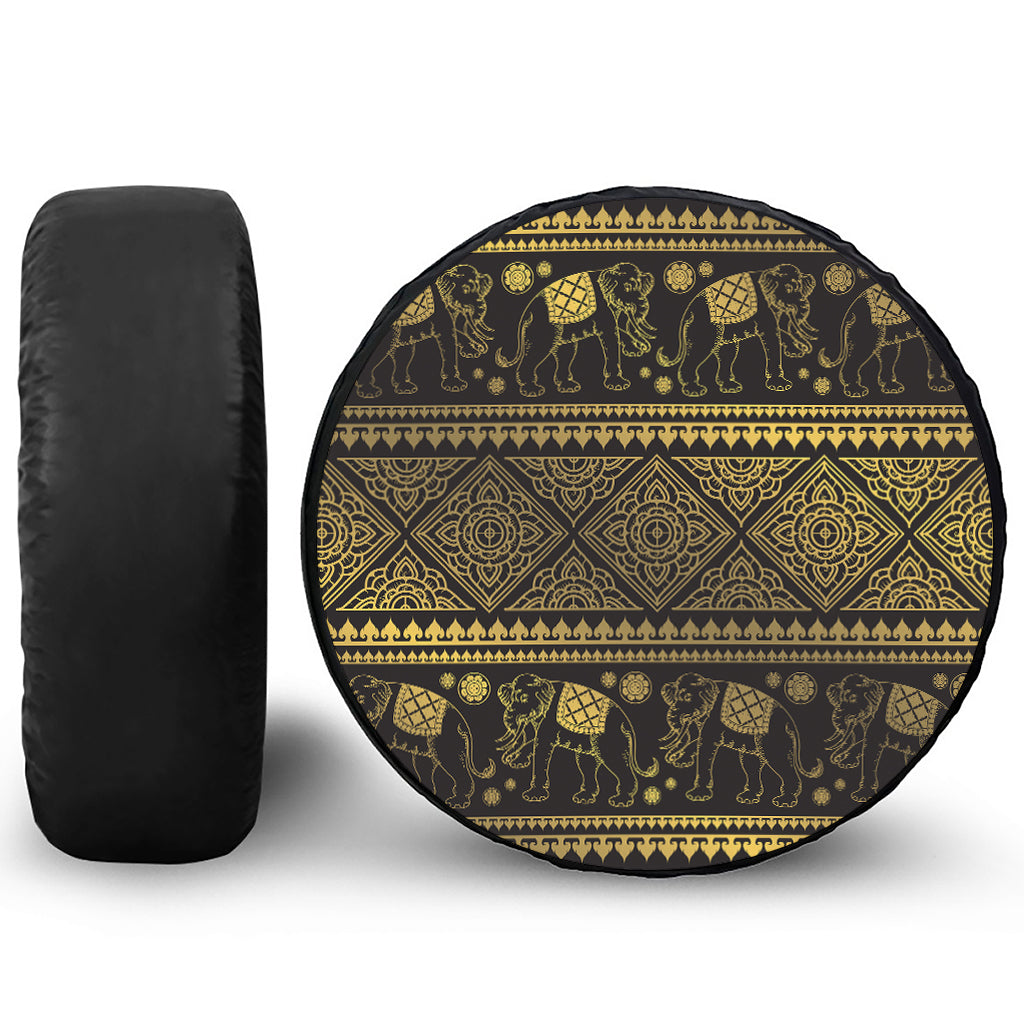 Ethnic Thai Elephant Pattern Print Tire Cover