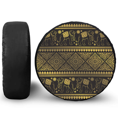 Ethnic Thai Elephant Pattern Print Tire Cover