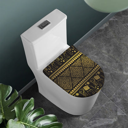 Ethnic Thai Elephant Pattern Print Toilet Lid Cover