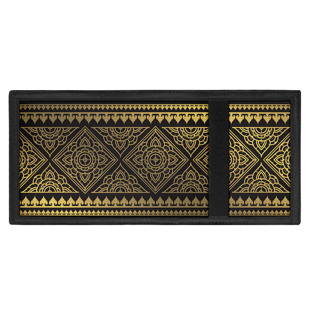 Ethnic Thai Elephant Pattern Print Trifold Wallet