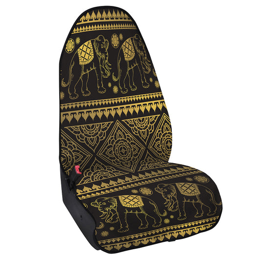 Ethnic Thai Elephant Pattern Print Waterproof Car Seat Cover