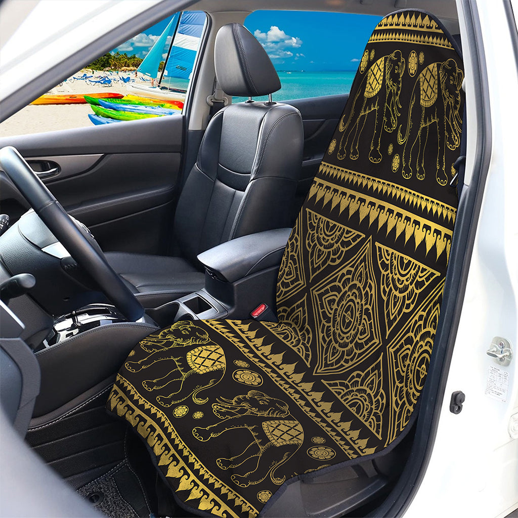 Ethnic Thai Elephant Pattern Print Waterproof Car Seat Cover