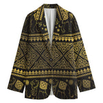 Ethnic Thai Elephant Pattern Print Women's Blazer