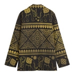 Ethnic Thai Elephant Pattern Print Women's Blazer