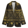 Ethnic Thai Elephant Pattern Print Women's Cotton Blazer