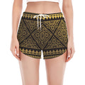 Ethnic Thai Elephant Pattern Print Women's Split Running Shorts