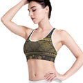 Ethnic Thai Elephant Pattern Print Women's Sports Bra