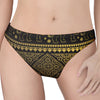 Ethnic Thai Elephant Pattern Print Women's Thong