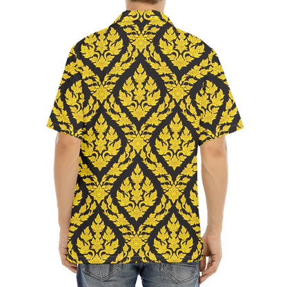 Ethnic Thai Pattern Print Aloha Shirt