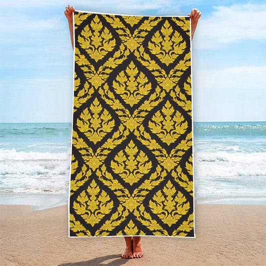 Ethnic Thai Pattern Print Beach Towel