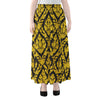 Ethnic Thai Pattern Print Chiffon Maxi Skirt