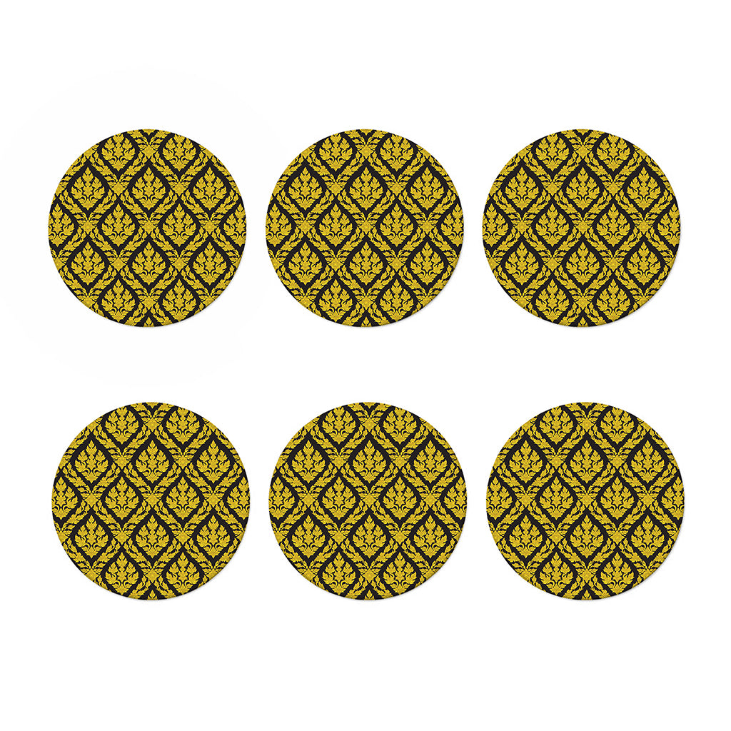 Ethnic Thai Pattern Print Coaster Set