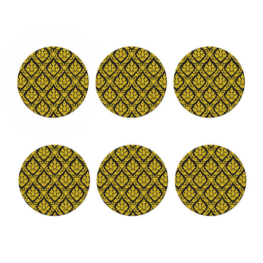 Ethnic Thai Pattern Print Coaster Set