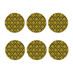 Ethnic Thai Pattern Print Coaster Set
