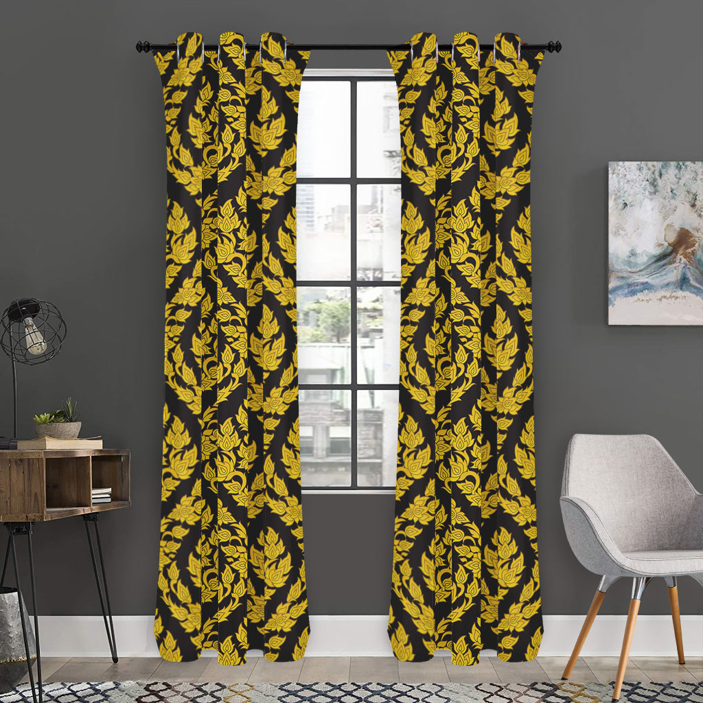 Ethnic Thai Pattern Print Curtain