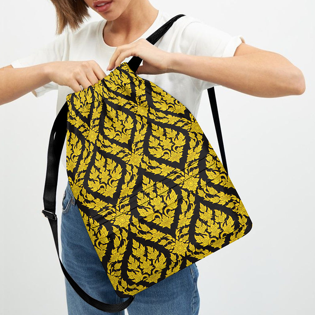 Ethnic Thai Pattern Print Drawstring Backpack