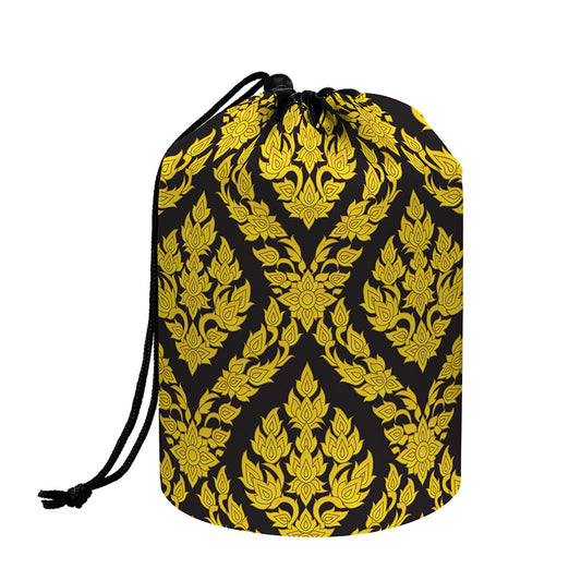 Ethnic Thai Pattern Print Drawstring Makeup Bag