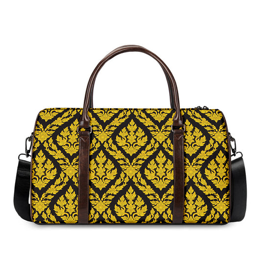 Ethnic Thai Pattern Print Duffle Bag