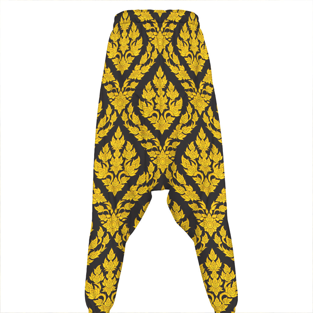 Ethnic Thai Pattern Print Hammer Pants