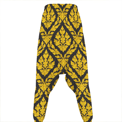Ethnic Thai Pattern Print Hammer Pants