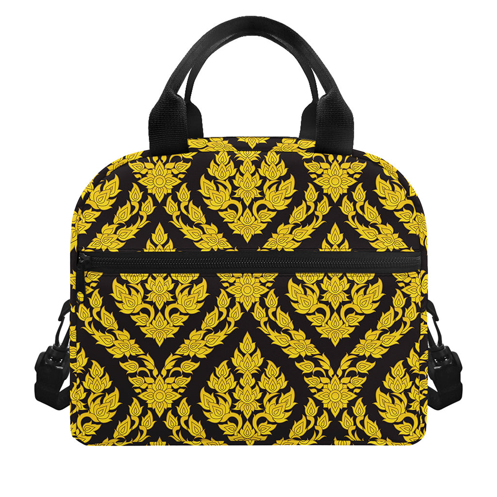 Ethnic Thai Pattern Print Insulated Lunch Bag