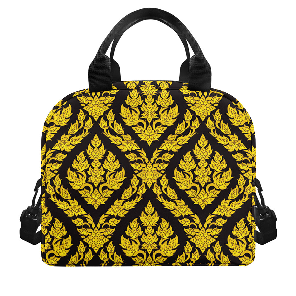 Ethnic Thai Pattern Print Insulated Lunch Bag