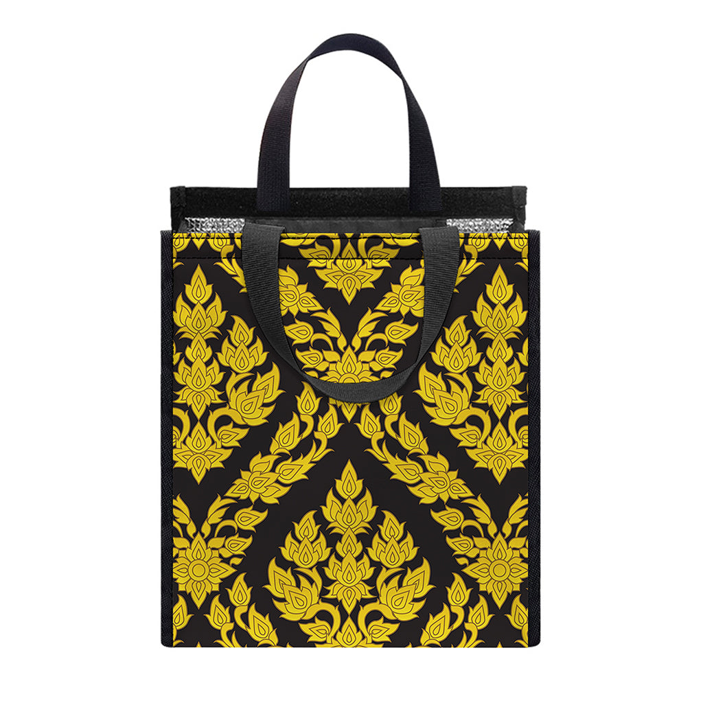 Ethnic Thai Pattern Print Insulated Lunch Tote