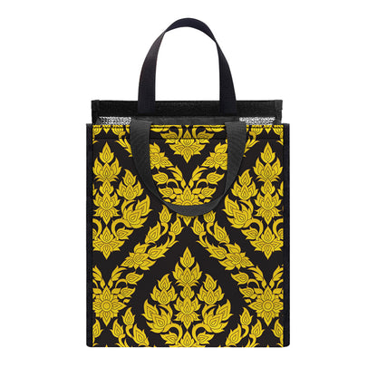 Ethnic Thai Pattern Print Insulated Lunch Tote