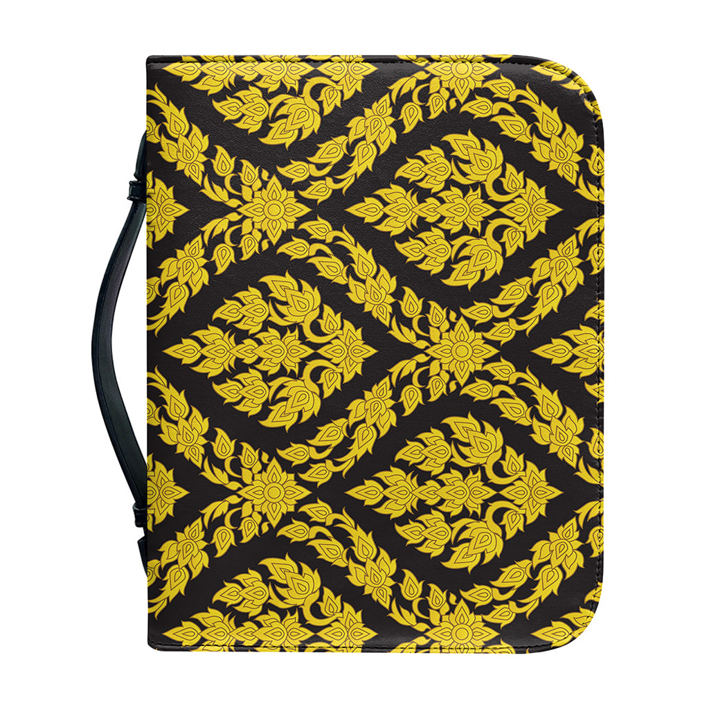 Ethnic Thai Pattern Print Leather Bible Cover