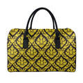 Ethnic Thai Pattern Print Leather Duffel Bag