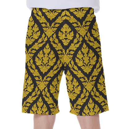 Ethnic Thai Pattern Print Men's Beach Shorts