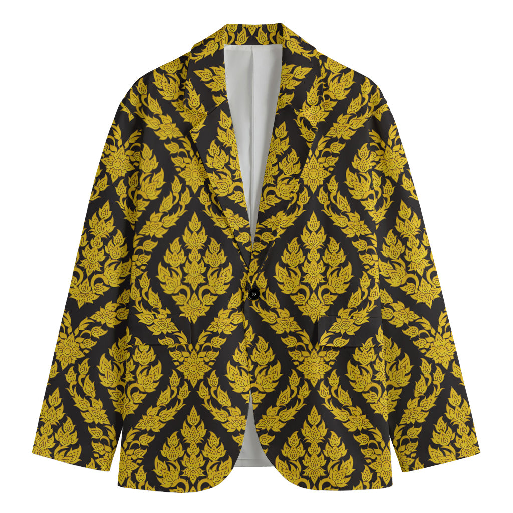 Ethnic Thai Pattern Print Men's Blazer